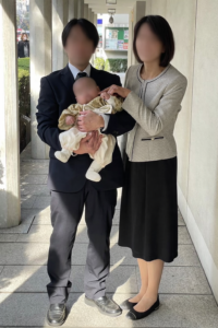 水天宮お宮参りの祖父母の服装例（50代後半）